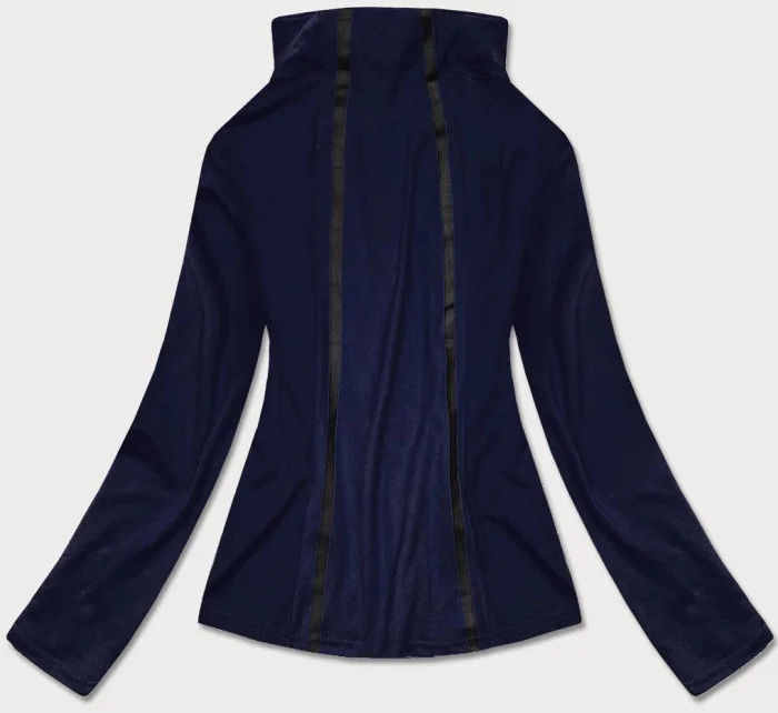 Tmavomodrá dámska mikina s nízkym stojačikom (HH020-04)