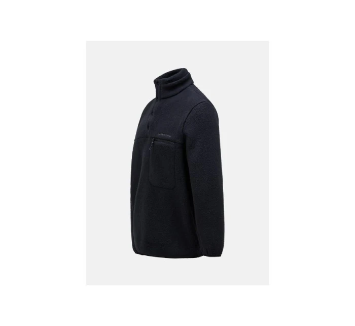 Mikina Peak Performance M Fleece Snap T-Neck Black