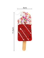 ZMRZLINOVÁ DEKORÁCIA ZÁVESNÁ OZDOBA 3KS ČERVENÁ