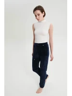 Sametové kalhoty s nízkým pasem model 20515799 - Vamp Sametové kalhoty s nízkým pasem model 20515799 - Vamp