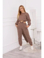 Zateplený set s krátkou mikinou mocca Zateplený set s krátkou mikinou mocca