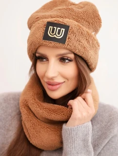 Dámska fleecová čiapka a nákrčník s aplikáciou ťavy