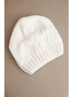 Dámská zimní čepice z vlny s ozdobným  bílá model 21866356 - K-Fashion