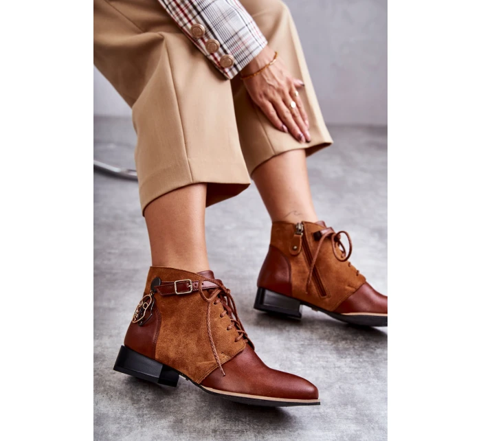 Dámské kožené kozačky model 21597650 - Maciejka