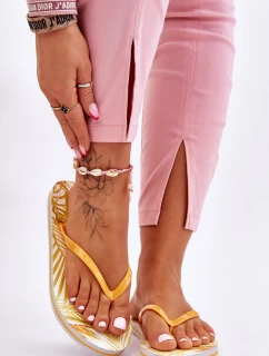 Dámské módní žabky Big Star model 21610750 žluté - Big Star Shoes