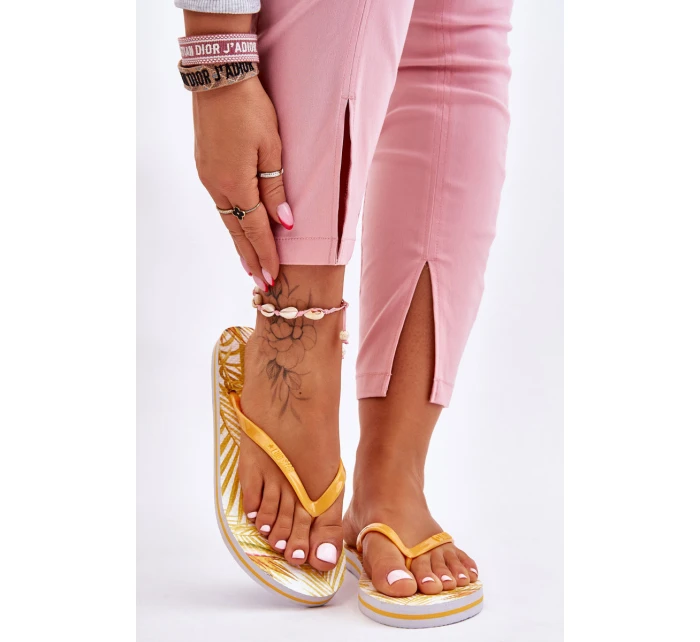 Dámské módní žabky Big Star model 21610750 žluté - Big Star Shoes