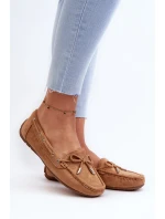 Damskie Zamszowe Mokasyny Camel Si Passione