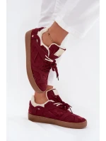 Dámské tenisky na platformě s kožešiny Bordó model 21707261 - Boto