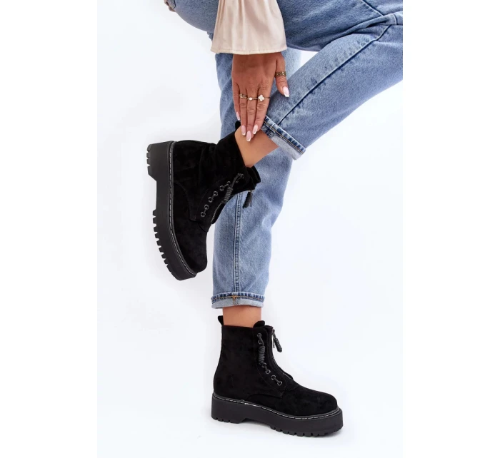 Dámske členkové topánky M532-1 model 190537 Black - ERYNN