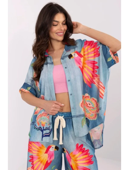 Košeľa s krátkym rukávom model 210033 Taliansko Moda