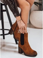 Dámské semišové velbloudí kozačky Dstreet model 21994952 - FashionStreet