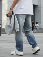 Pánske modré vrecovité džínsové nohavice FashionStreet UX4478