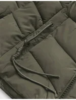 Dámska krátka zimná bunda khaki (TY043-29)