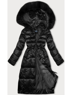 Čierna dámska vypasovaná zimná bunda S'west (B8207-1)