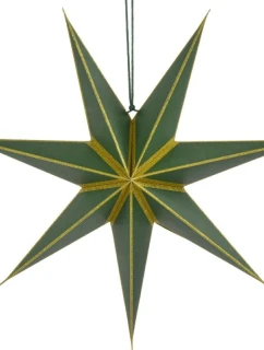 FSC závesná papierová dekorácia STAR 18x60 cm ZELENÁ 7 RÁMOV MICA