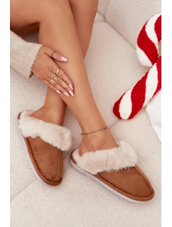 Dámské pantofle s kožíškem Camel Delissa