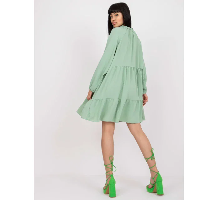 Sukienka DHJ SK model 18627909 pistacjowy - FPrice Sukienka DHJ SK model 18627909 pistacjowy - FPrice