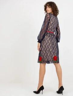 LK SK 507018 šaty.60P tmavo modrá