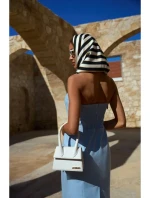 M843 Džínsové midi šaty - svetlomodré