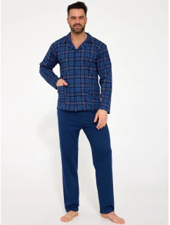 pyžamo model 21921753 dlouhé/r S2XL pánské rozepínací - Cornette