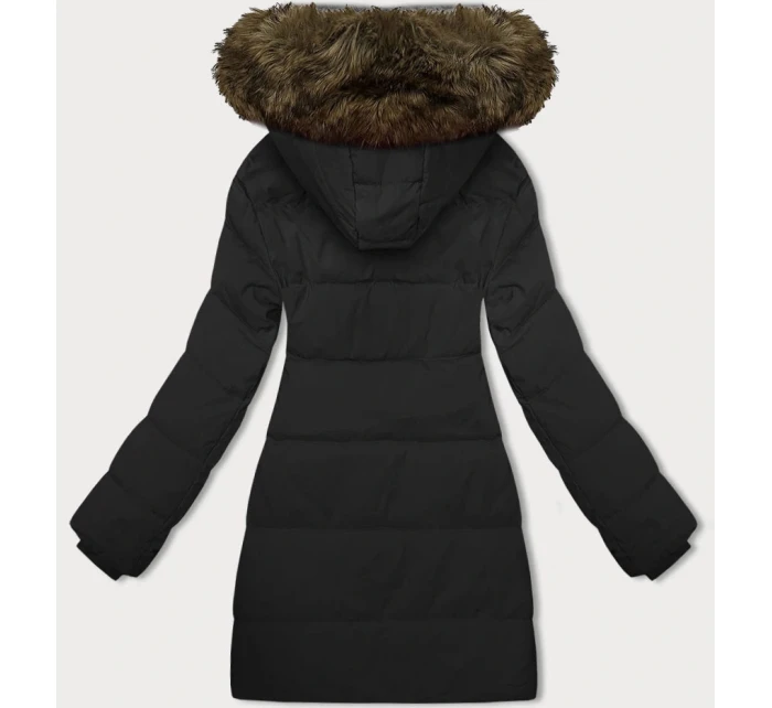 Černá dámská zimní bunda s kapucí model 21783432 - J.STYLE