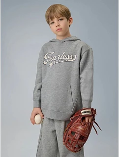 Chlapecká mikina s kapucí volná model 22135680 dětské - 4F