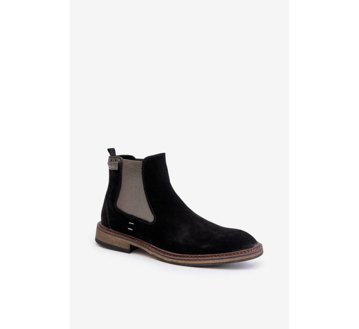 Semišové Boty Chelsea Pánské Big Star model 21671565 Černé - Big Star Shoes