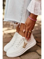 Dámské sportovní boty na platformě model 22010082 Bílá - VINCEZA