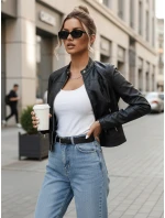 Dámska kožená bunda TIFANNY black FashionStreet TY4548