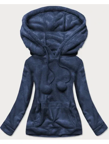 Tmavo modrá dámska plyšová mikina (HH033) Tmavo modrá dámska plyšová mikina (HH033)