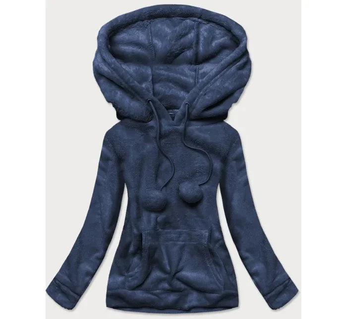 Tmavo modrá dámska plyšová mikina (HH033) Tmavo modrá dámska plyšová mikina (HH033)