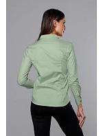 Světle zelená klasická dámská košile model 18302325 - J.STYLE