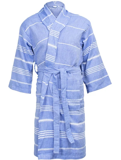 Hamam Bathrobe Hamam župan model 22527088 blue/white - The One Towelling Hamam Bathrobe Hamam župan model 22527088 blue/white - The One Towelling