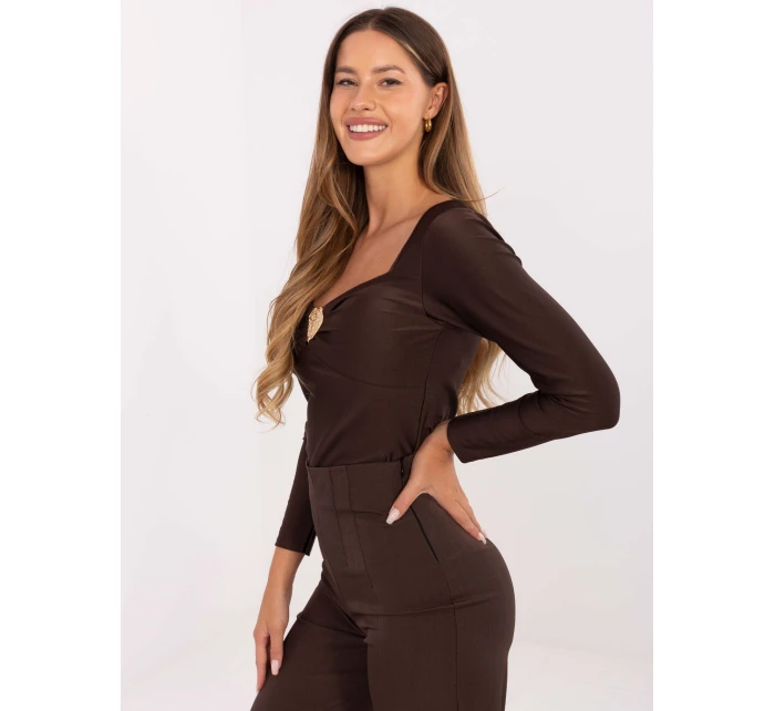 Bluzka IT BZ model 21314507 ciemny brązowy - FPrice