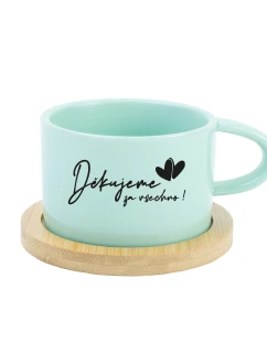 DĚKUJEME ZA VŠECHNO! - mint hrníček makronka 200 ml