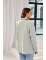 Dámska bunda ZAK0016 tyrkysová - Roco Fashion