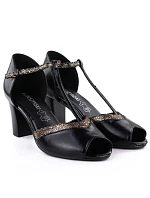 Lodičky s otvorenou špičkou čierne M.Daszynski SA107-37