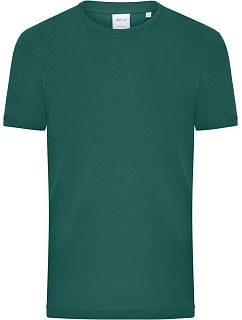Daiber 8040 Pánske bio tričko s jemným žebrovaním 02.8040 smoky green