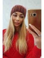 Milano fleecová čiapka K203 tmavo ružová+hnedá