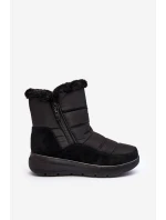 Dámské zimní boty s kožešinou černé model 21644820 - Boto Dámské zimní boty s kožešinou černé model 21644820 - Boto