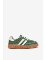 Dámské Velurové Tenisky Na Platformě Zelené model 21703435 - Boto