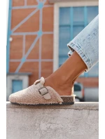 Dámské pantofle s kožíškem typu Béžové model 21709362 - Boto Dámské pantofle s kožíškem typu Béžové model 21709362 - Boto