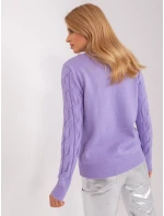 Sweter AT SW model 18955221 jasny fioletowy - FPrice Sweter AT SW model 18955221 jasny fioletowy - FPrice