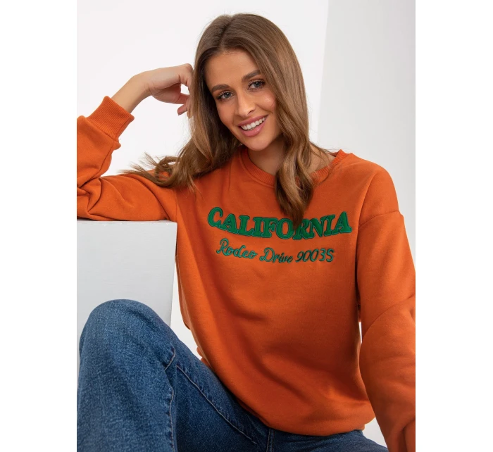 Dámská mikina MA BL tmavě oranžová model 18249863 - FPrice Dámská mikina MA BL tmavě oranžová model 18249863 - FPrice