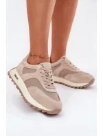 Dámske semišové tenisky na platforme Big Star HI-POLY SYSTEM - béžové Dámske semišové tenisky na platforme Big Star HI-POLY SYSTEM - béžové