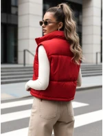 Dámská prošívaná červená vesta Dstreet model 21991842 - FashionStreet