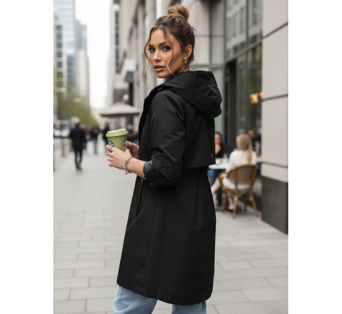 Dámska prechodná bunda parka čierna FashionStreet TY5554