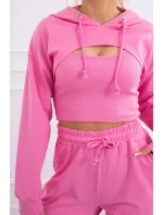 Bavlnená 3dielna sada svetlo ružová