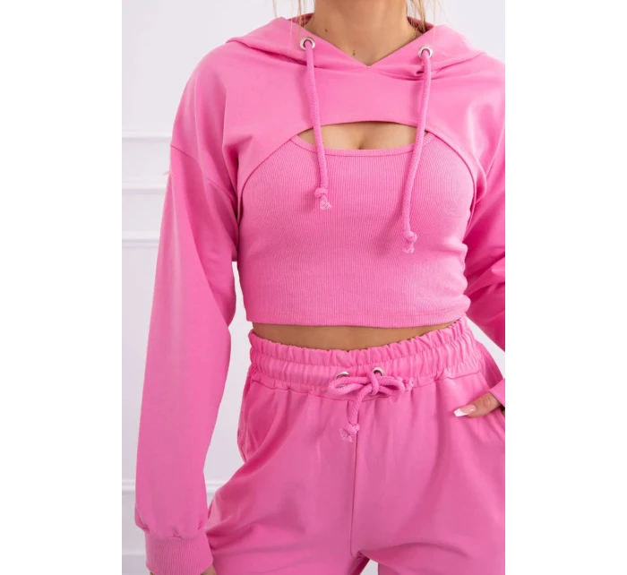 Bavlnená 3dielna sada svetlo ružová