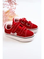 Klasické dětské tenisky se suchým zipem Červené model 21579004 - Boto Klasické dětské tenisky se suchým zipem Červené model 21579004 - Boto